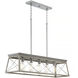 Briarwood 5 Light 38 inch Galvanized Linear Chandelier Ceiling Light