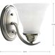 Trinity 1 Light 6.5 inch Brushed Nickel Bath Vanity Wall Light