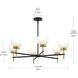 Rigsby 6 Light 36 inch Matte Black and Brushed Gold Chandelier Ceiling Light