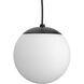 Atwell 1 Light 8 inch Matte Black Pendant Ceiling Light, Small