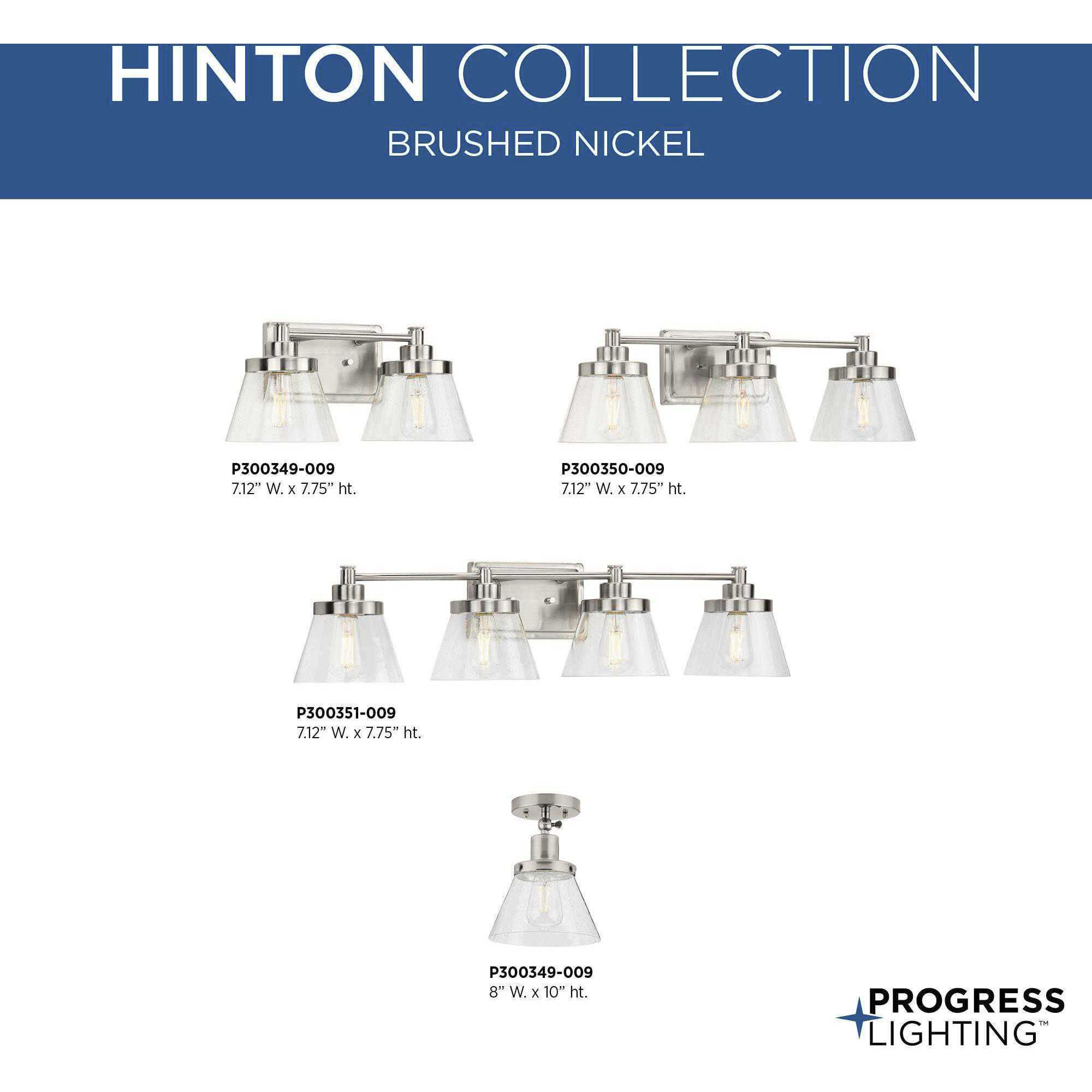 Hinton 4 Light 34 inch Brushed Nickel Bath Vanity Wall Light