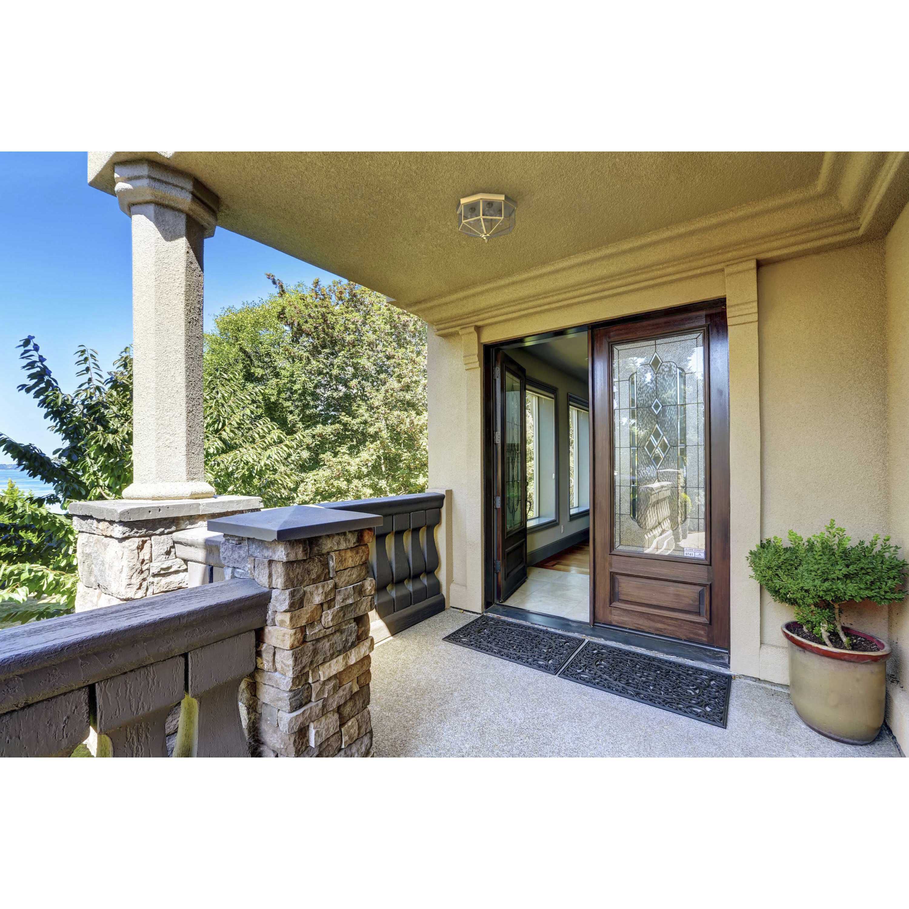 Beveled Glass 4 Light 11.13 inch Polished Brass Flush Mount Ceiling Light