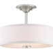 Inspire 2 Light 13 inch Brushed Nickel Semi-Flush Mount Ceiling Light