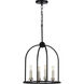 Seneca 4 Light 15 inch Matte Black Pendant Ceiling Light