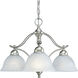 Avalon 3 Light 24 inch Brushed Nickel Chandelier Ceiling Light