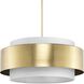 Silva 3 Light 22 inch Brushed Bronze Pendant Ceiling Light, Design Series