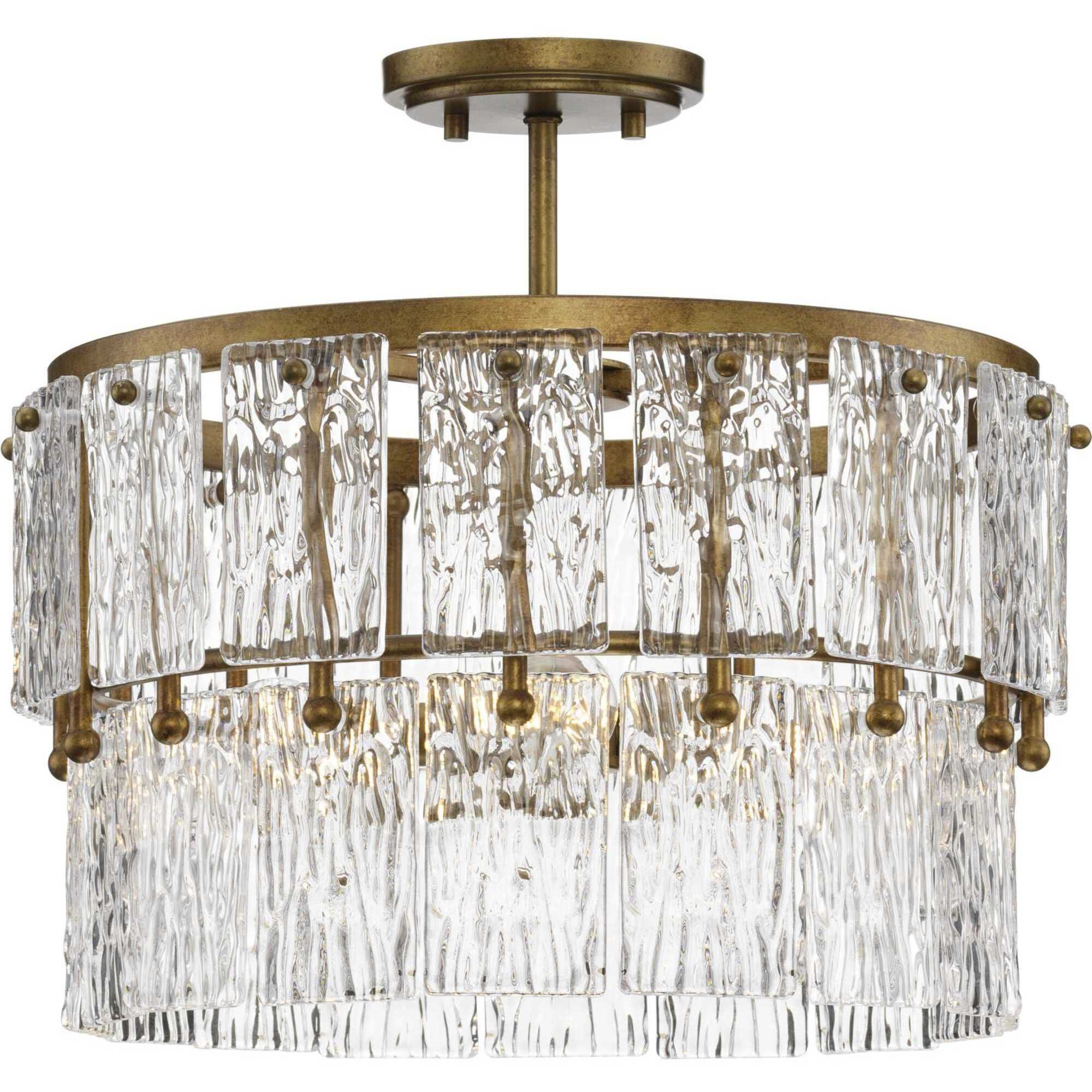 Chevall 3 Light 17 inch Gold Ombre Pendant Ceiling Light, Design Series