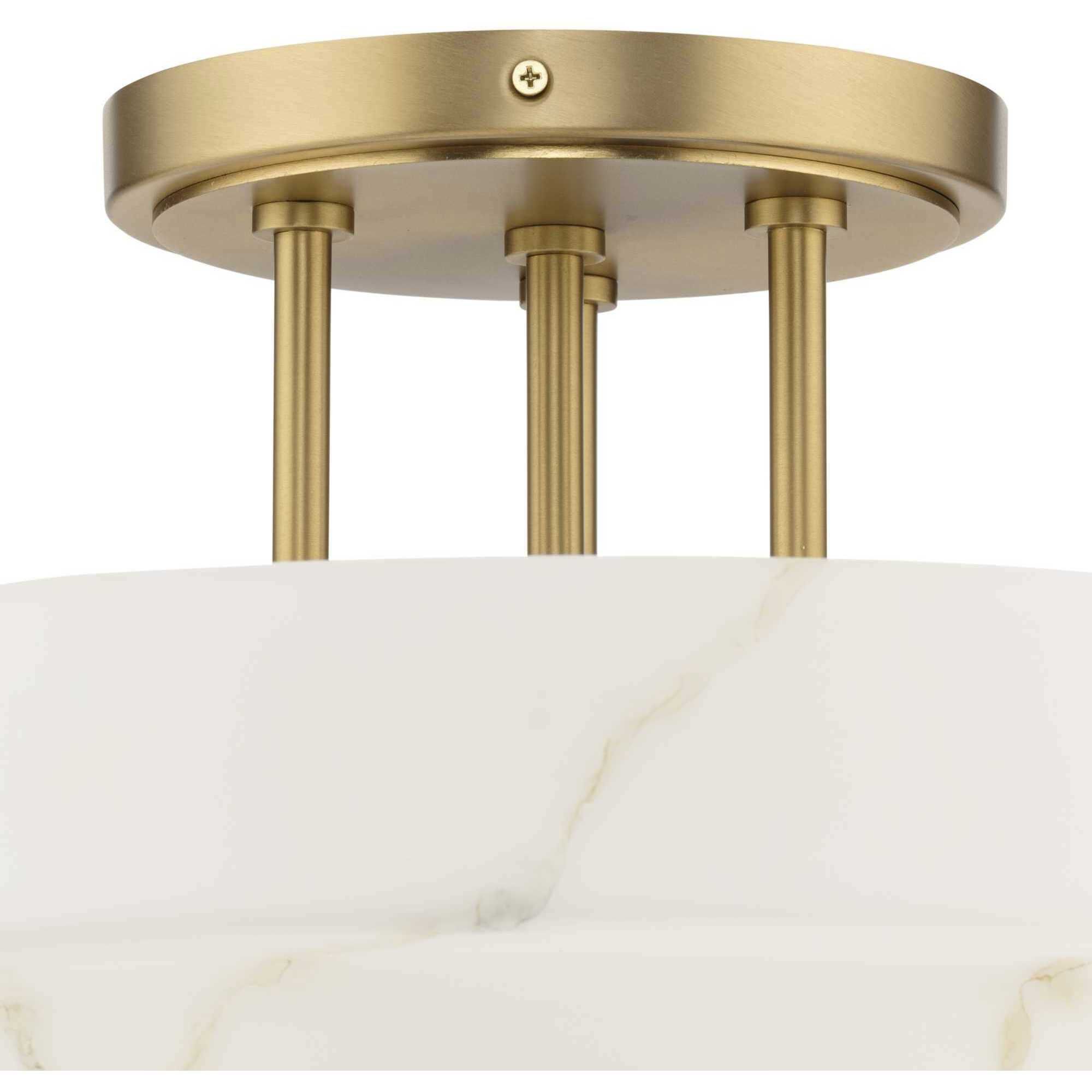 Tosca 3 Light 18 inch Brushed Bronze Semi-Flush Mount Ceiling Light, Design Series