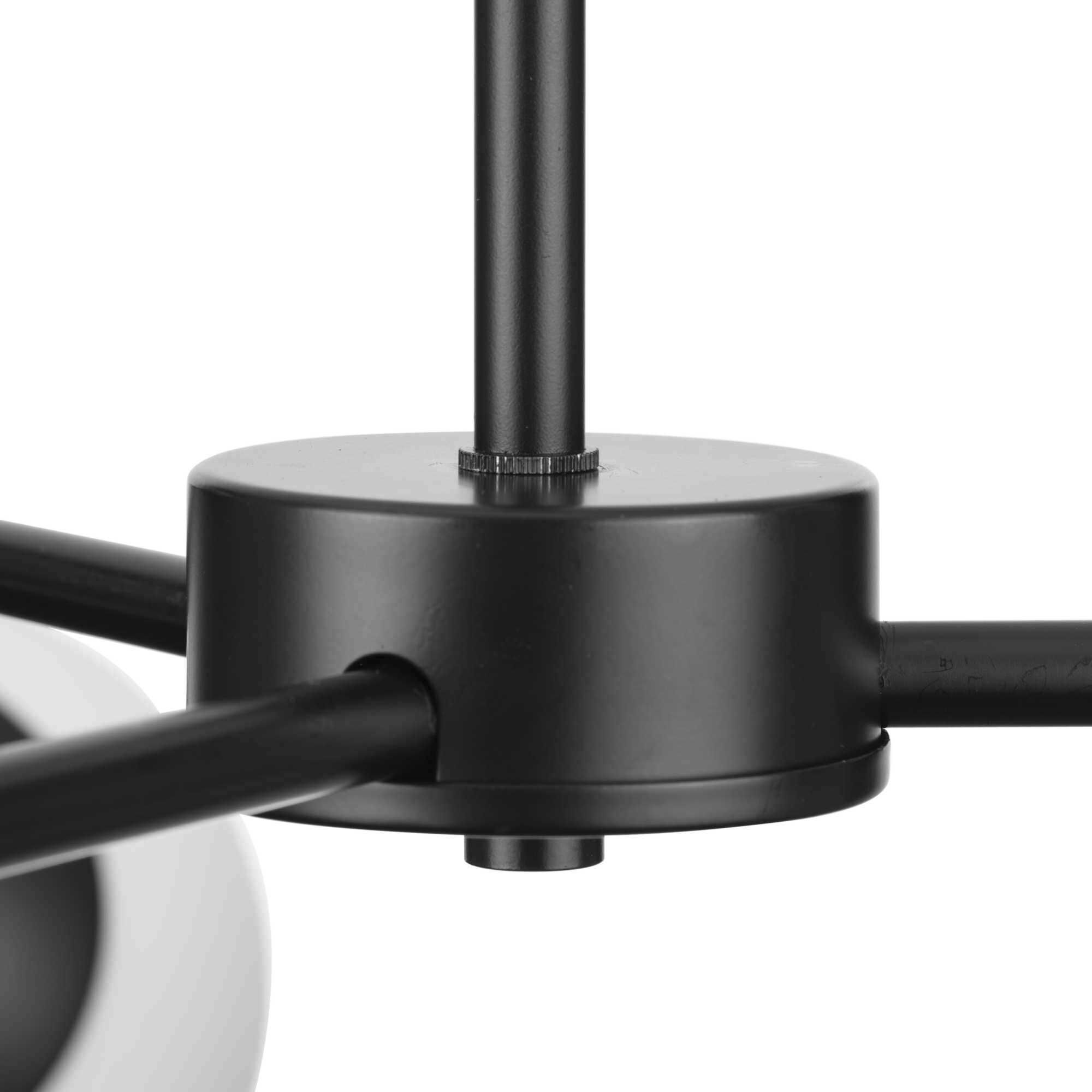 Haas 6 Light 50 inch Matte Black Chandelier Ceiling Light, Design Series