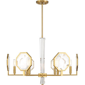 Leighton 6 Light 28 inch Warm Brass Chandelier Ceiling Light
