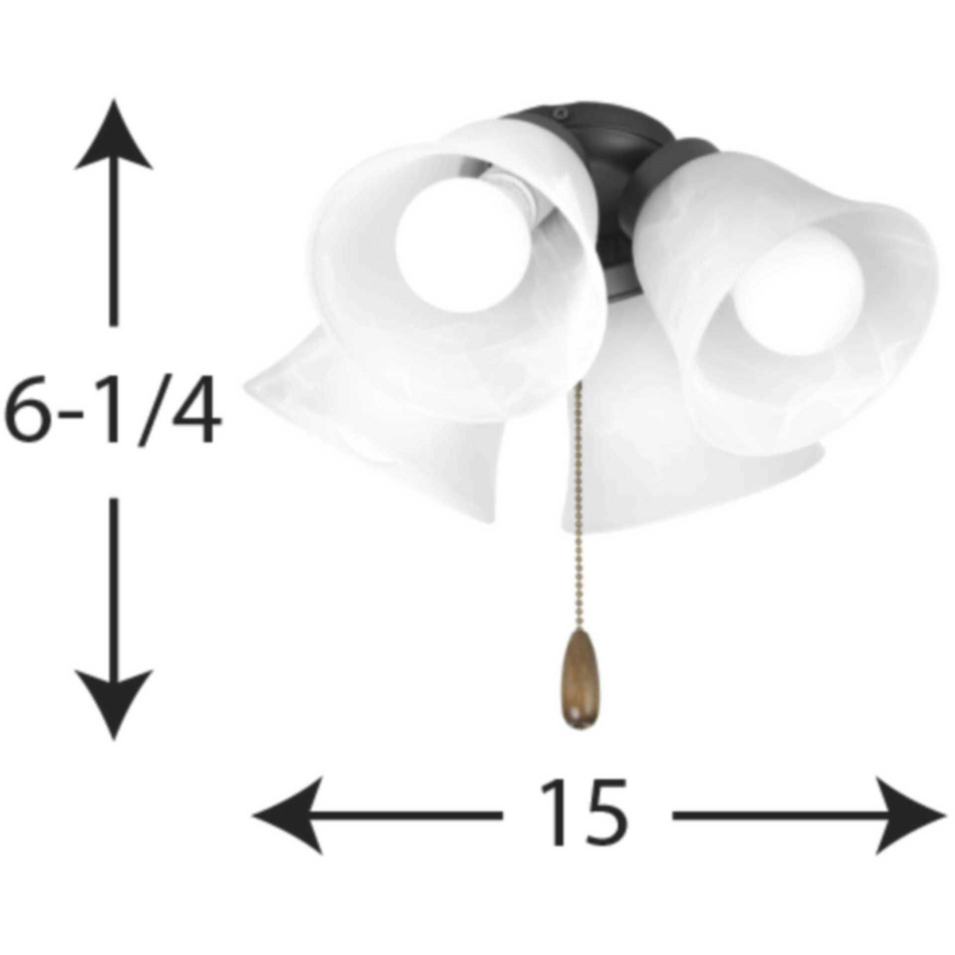 AirPro LED Graphite Fan Light Kit