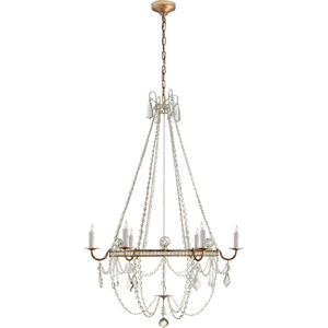 J. Randall Powers Sharon 6 Light 36 inch Gilded Iron Chandelier Ceiling Light, Medium