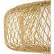 Cordova 1 Light 16 inch Natural Rattan Pendant Ceiling Light, Design Series