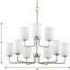 Merry 9 Light 28 inch Brushed Nickel Chandelier Ceiling Light
