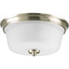 Lahara 2 Light 13 inch Brushed Nickel Flush Mount Ceiling Light, Delta