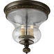 Fiorentino 2 Light 11.75 inch Forged Bronze Close-to-Ceiling Ceiling Light