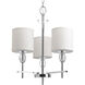 Status 3 Light 20 inch Polished Chrome Chandelier Ceiling Light