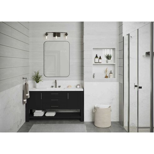 Debut 3 Light 24 inch Graphite Bath Vanity Wall Light, Design Series