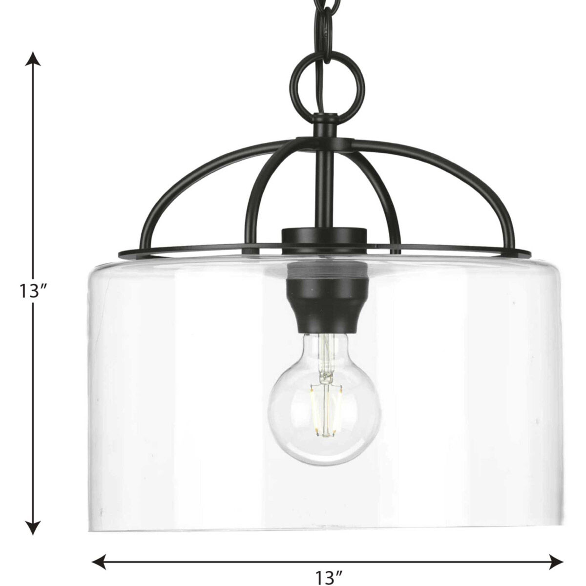 Leyden 1 Light 13 inch Matte Black Mini Pendant Ceiling Light