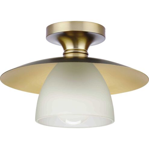 Trimble 1 Light 12 inch Brushed Bronze Semi-Flush Mount Ceiling Light, Design Series