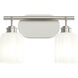 Reines 2 Light 14.75 inch Brushed Nickel Bath Vanity Wall Light