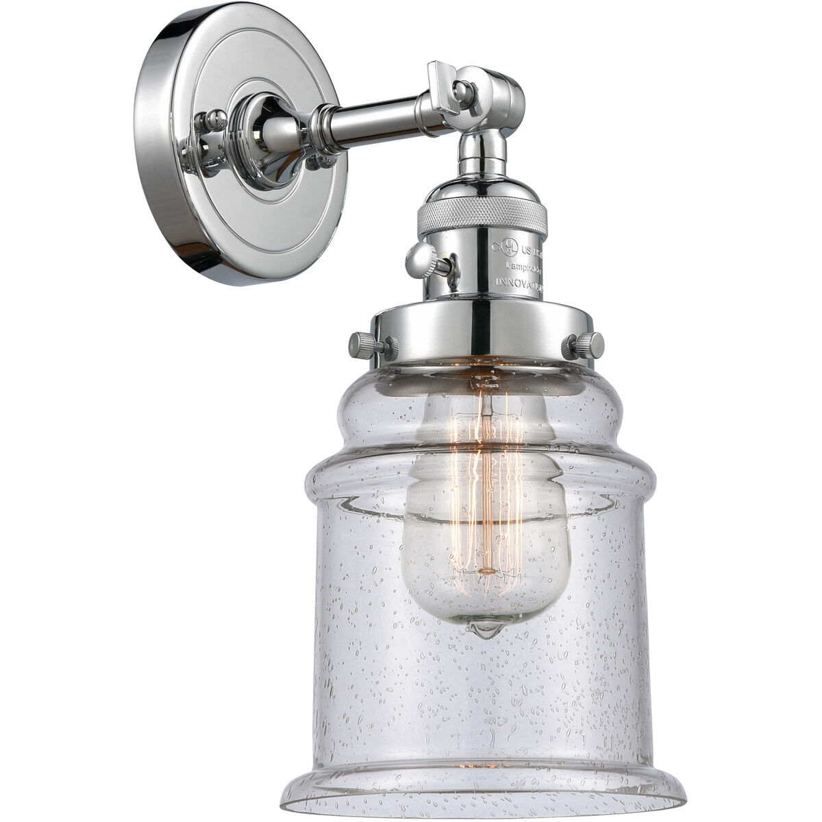Franklin Restoration Canton LED 7 inch Polished Chrome Sconce Wall Light, Franklin Restoration