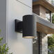 Cylinder Outdoor Wall Cylinder in Black