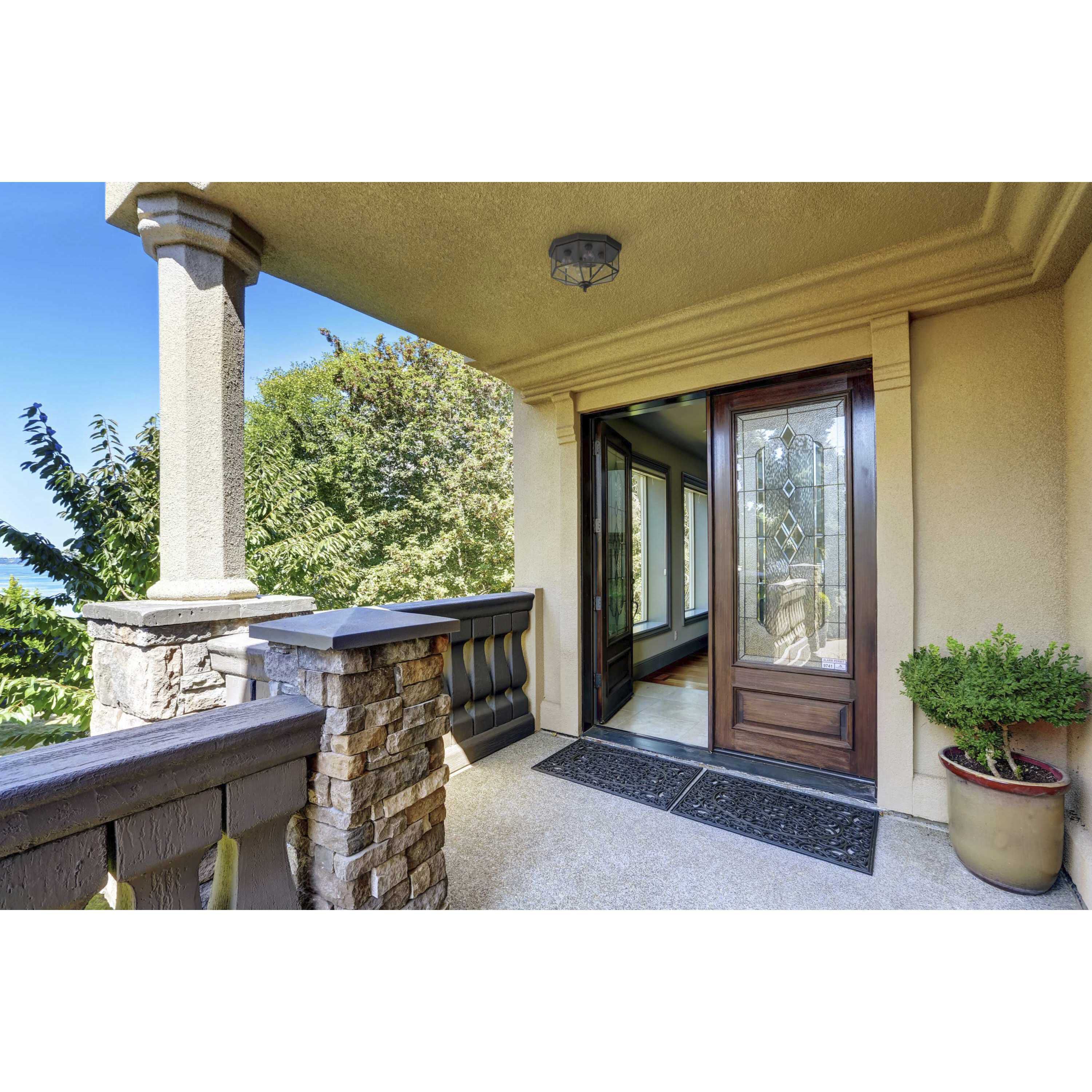 Beveled Glass 4 Light 11.13 inch Antique Bronze Flush Mount Ceiling Light