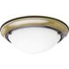 Eclipse 2 Light 15 inch Antique Brass Close-to-Ceiling Ceiling Light