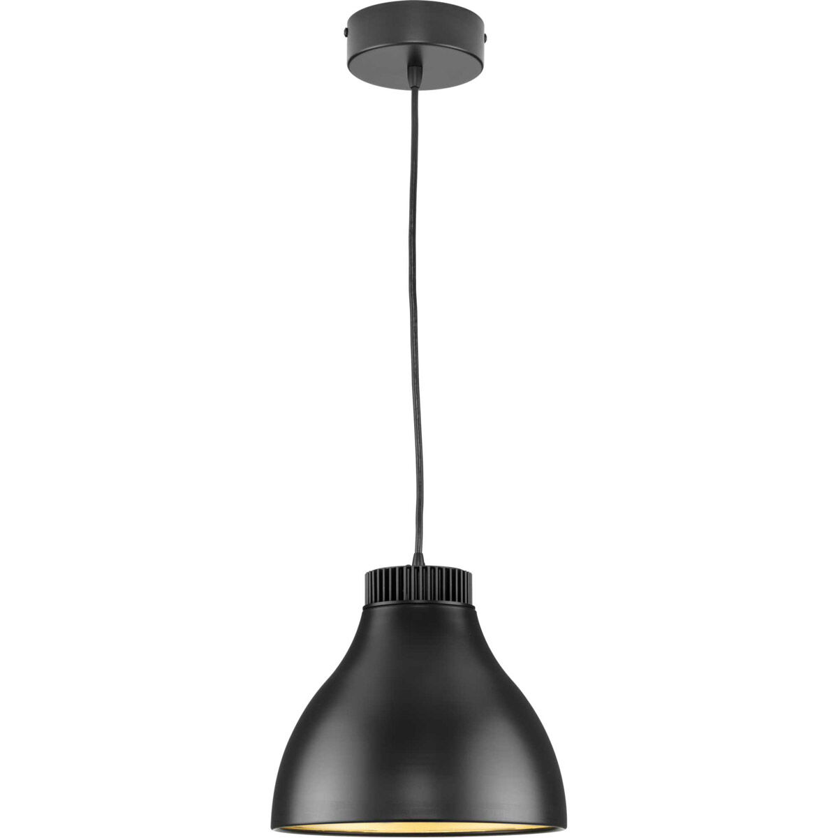 Radian LED LED 11 inch Matte Black Pendant Ceiling Light, Progress LED