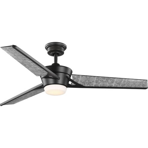 Kasota 56 inch Graphite with Charcoal Linen Blades Outdoor Ceiling Fan