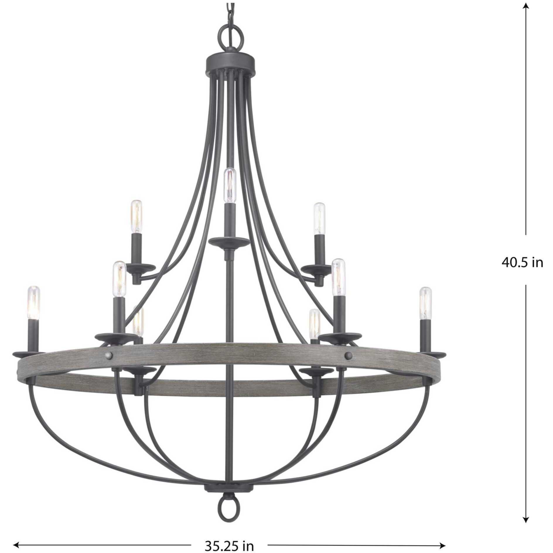 Gulliver 9 Light 35 inch Graphite Chandelier Ceiling Light