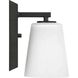 Vertex 1 Light 4.75 inch Matte Black Bath Light Wall Light