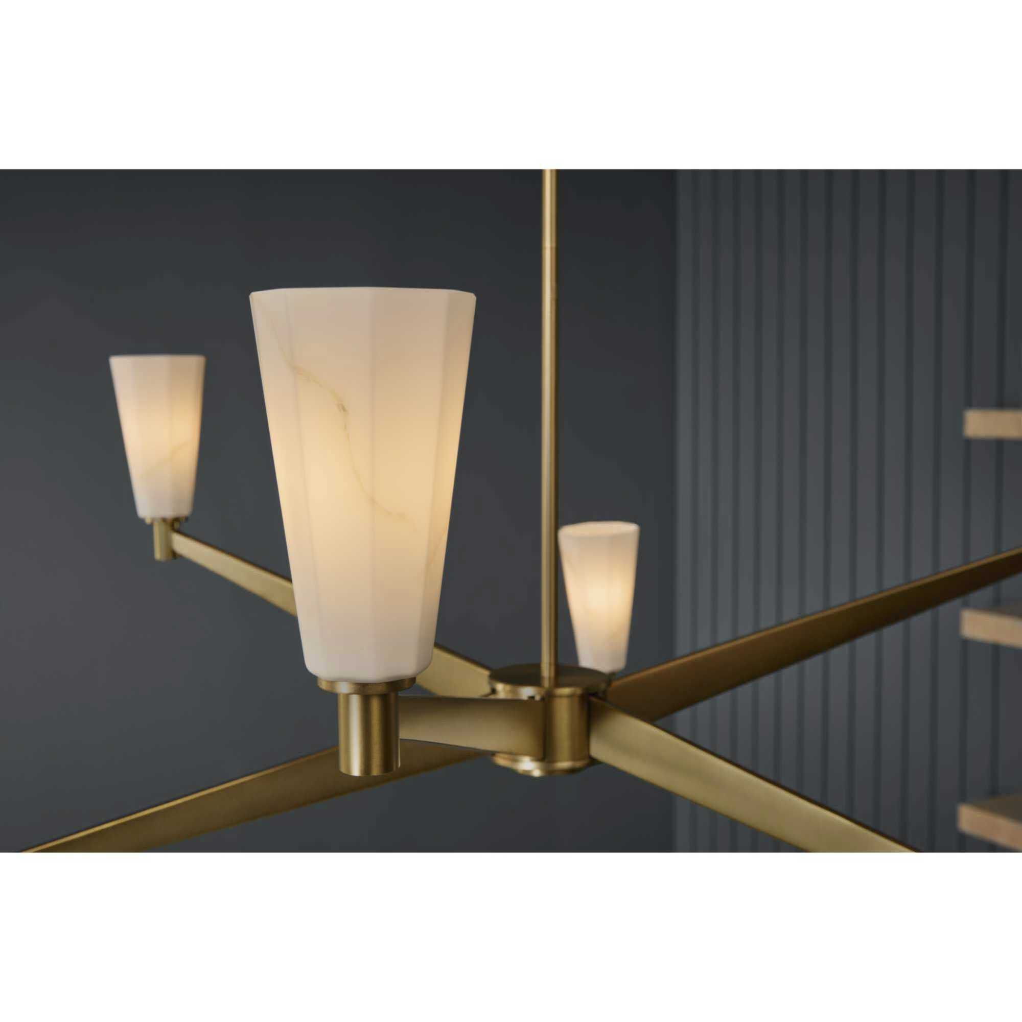 Tosca 6 Light 41 inch Matte Black Chandelier Ceiling Light, Design Series