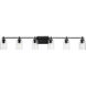 Adley 6 Light 49 inch Matte Black Bath Vanity Wall Light