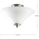 Joy 2 Light 13.31 inch Brushed Nickel Semi-Flush Mount Ceiling Light