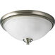 Pavilion 2 Light 15 inch Brushed Nickel Close-to-Ceiling Ceiling Light