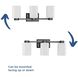 Estrada 3 Light 22.37 inch Matte Black Bathroom Vanity Light Wall Light
