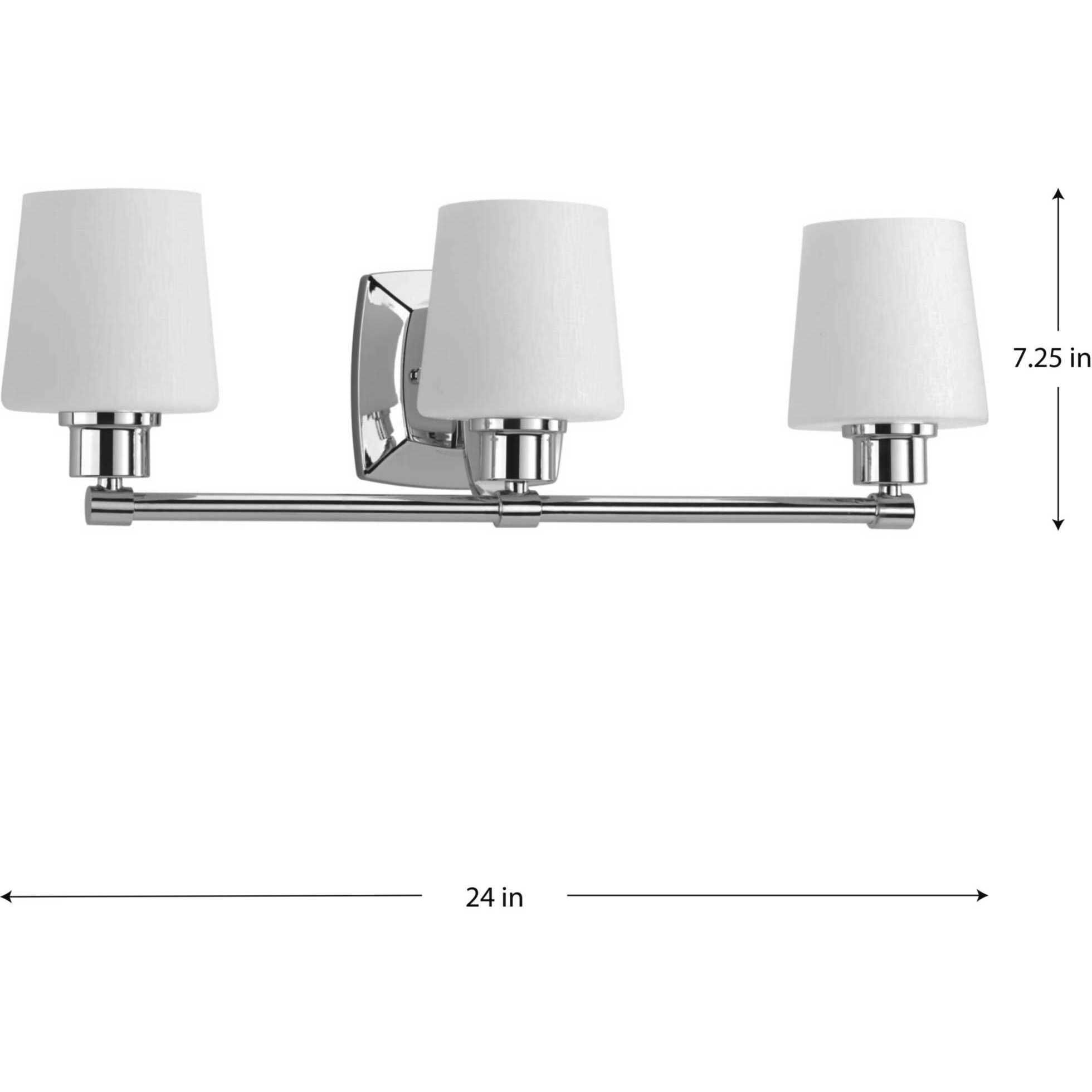 Glance 3 Light 24 inch Polished Chrome Bath Vanity Wall Light, Design Series