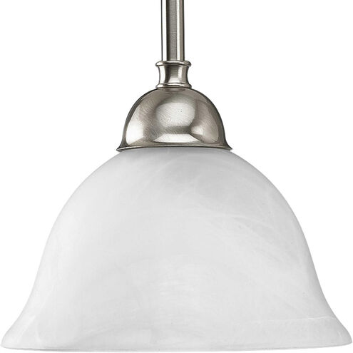 Avalon 1 Light 8 inch Brushed Nickel Mini-Pendant Ceiling Light in Swirled Alabaster