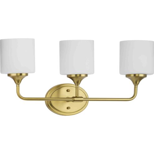 Lynzie 3 Light 23.88 inch Brushed Gold Bath Vanity Light Wall Light