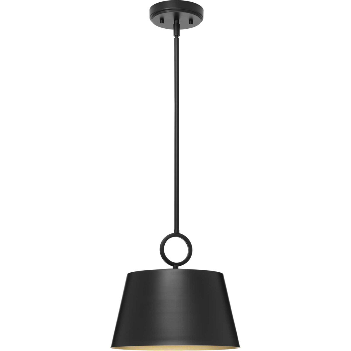 Progress P500367-31M Parkhurst 1 Light 12 inch Matte Black Pendant