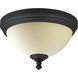 Meeting Street 2 Light 13 inch Forged Black Close-to-Ceiling Ceiling Light