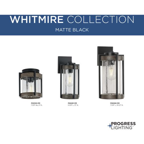 Whitmire 1 Light 13 inch Matte Black Outdoor Wall Lantern