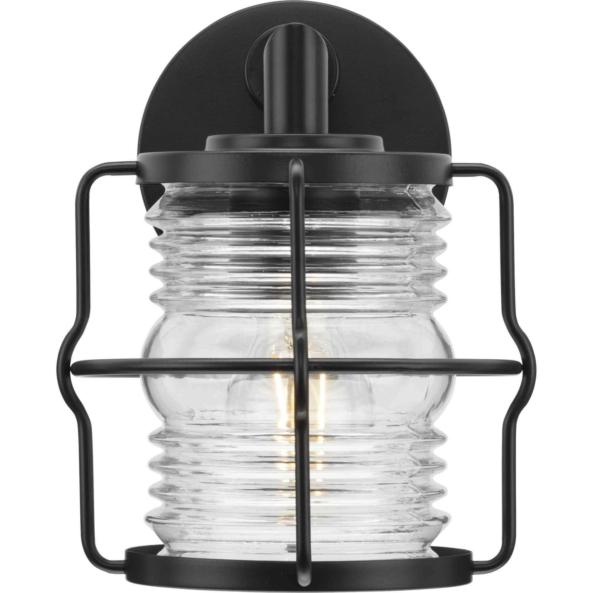 Keegan 1 Light 9.5 inch Matte Black Outdoor Wall Lantern