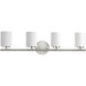 Replay 4 Light 31.13 inch Brushed Nickel Bath Vanity Wall Light