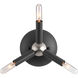 Foton 3 Light 13 inch Graphite Mini-Pendant Ceiling Light, Design Series