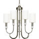 Splendid 6 Light 23 inch Brushed Nickel Chandelier Ceiling Light