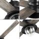Gillen 56 inch Matte Black with Rustic Charcoal Blades Indoor/Outdoor Ceiling Fan