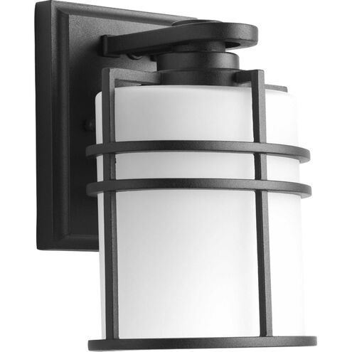 Format 1 Light 8 inch Textured Black Outdoor Wall Lantern, Small 